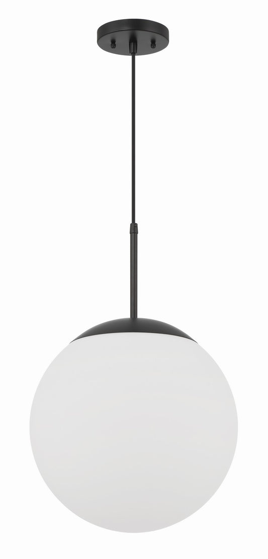 Gaze One Light Pendant in Flat Black
