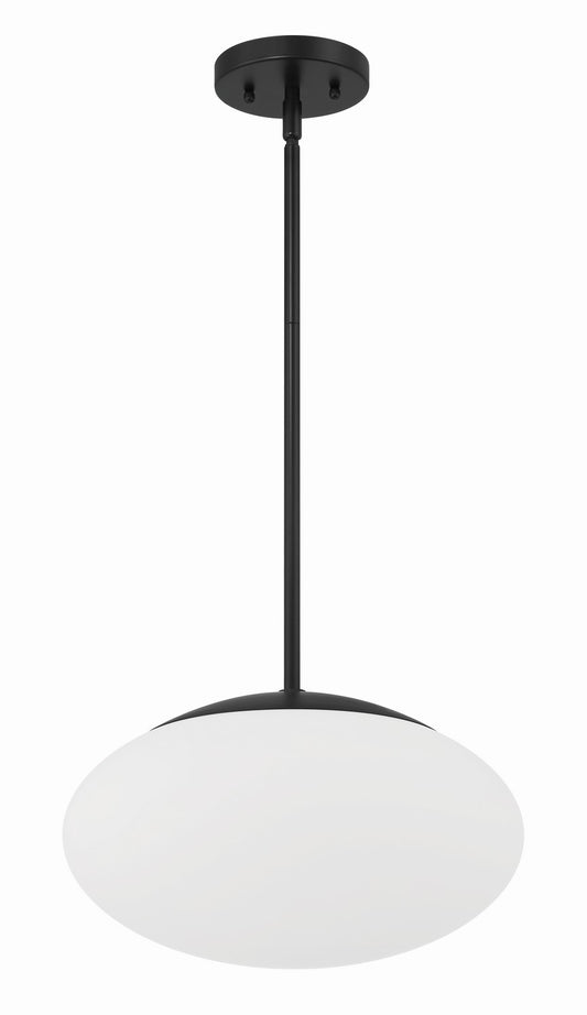 Gaze One Light Pendant in Flat Black