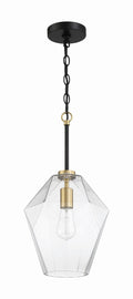 Craftmade - 56992-FBSB - One Light Pendant - Avante Grand - Flat Black/Satin Brass