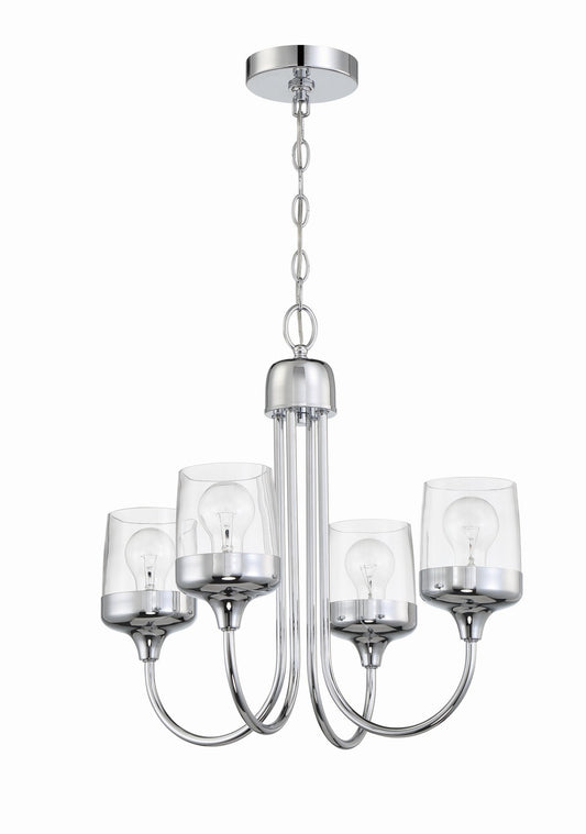 Wrenn Four Light Chandelier in Chrome