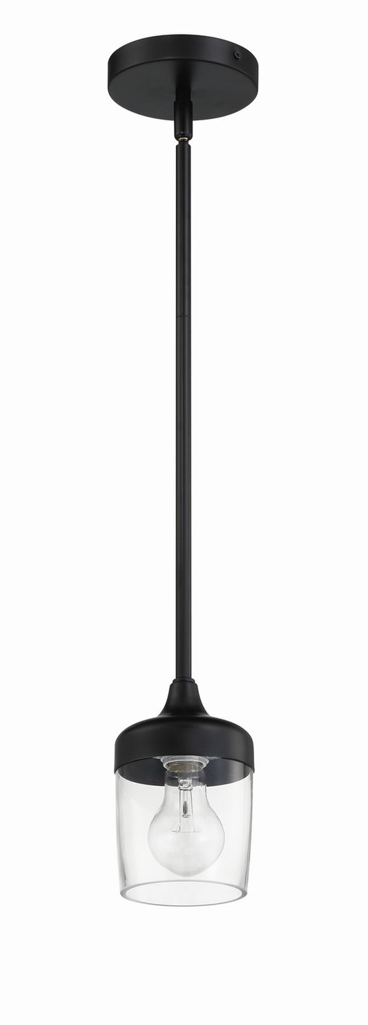 Wrenn One Light Mini Pendant in Flat Black