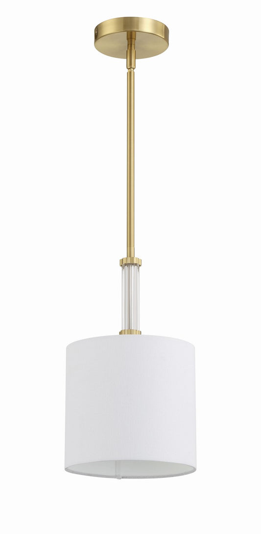 Fortuna One Light Mini Pendant in Satin Brass