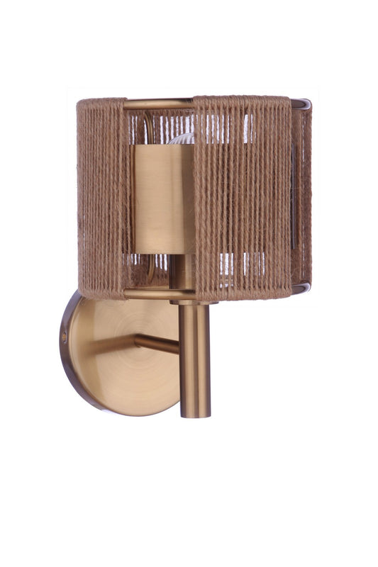 Kensey One Light Wall Sconce in Satin Brass