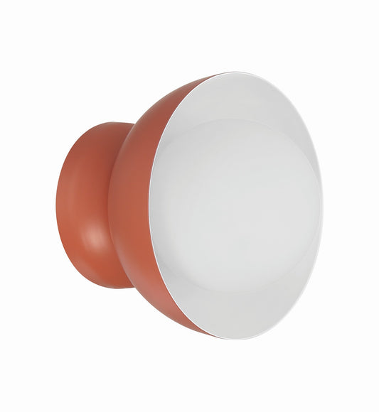 Ventura Dome One Light Wall Sconce in Baked Clay
