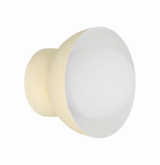 Ventura Dome One Light Wall Sconce in Cottage White