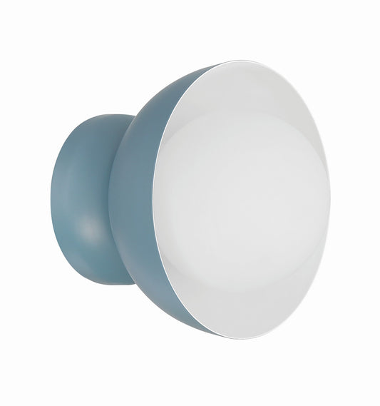 Ventura Dome One Light Wall Sconce in Dusty Blue