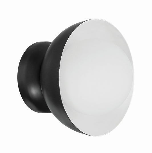 Ventura Dome One Light Wall Sconce in Flat Black
