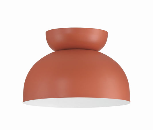 Ventura Dome One Light Flushmount in Baked Clay