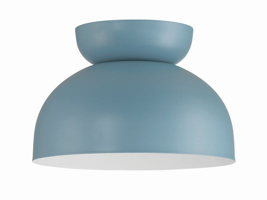 Ventura Dome One Light Flushmount in Dusty Blue