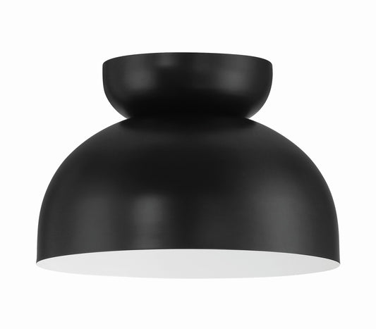 Ventura Dome One Light Flushmount in Flat Black