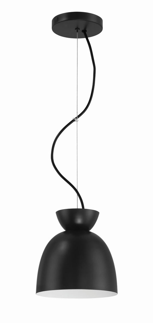 Ventura Dome One Light Pendant in Flat Black