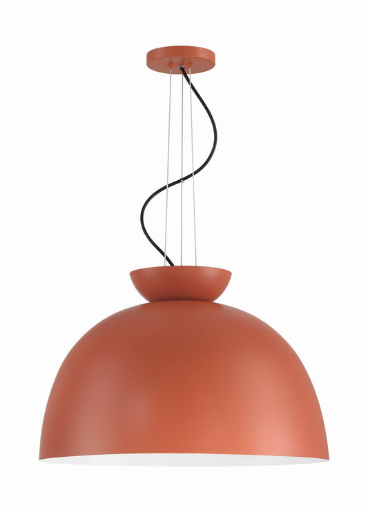 Ventura Dome One Light Pendant in Baked Clay