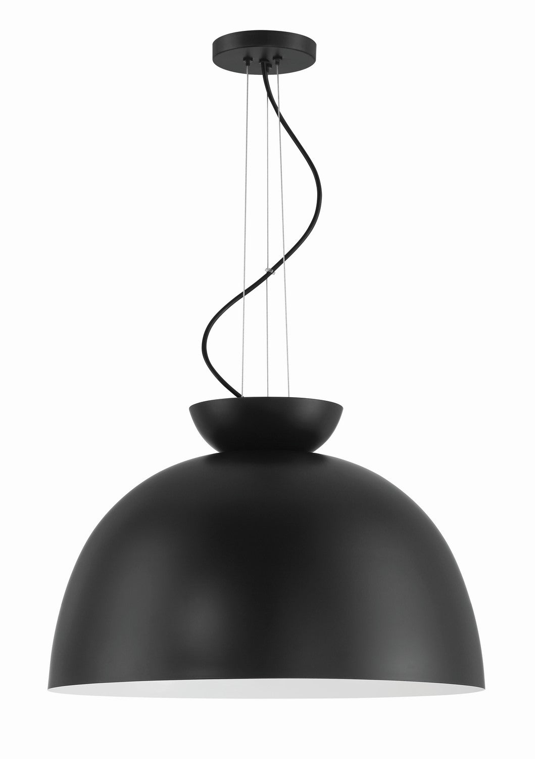 Ventura Dome One Light Pendant in Flat Black