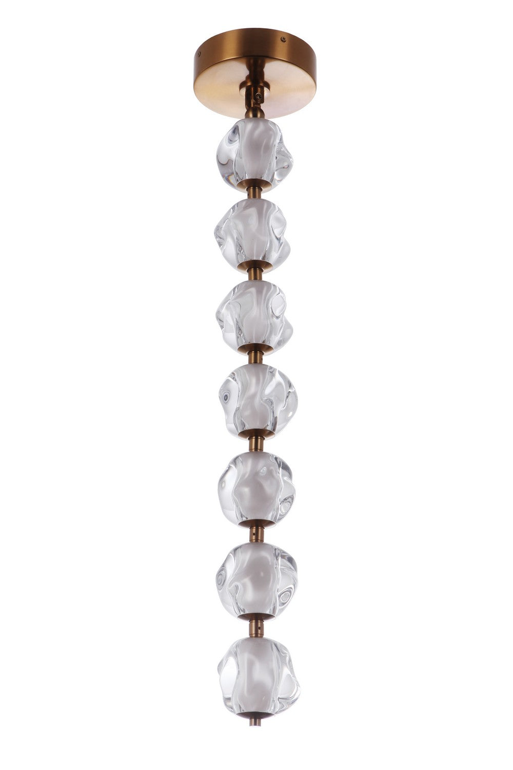 Jackie LED Pendant in Satin Brass