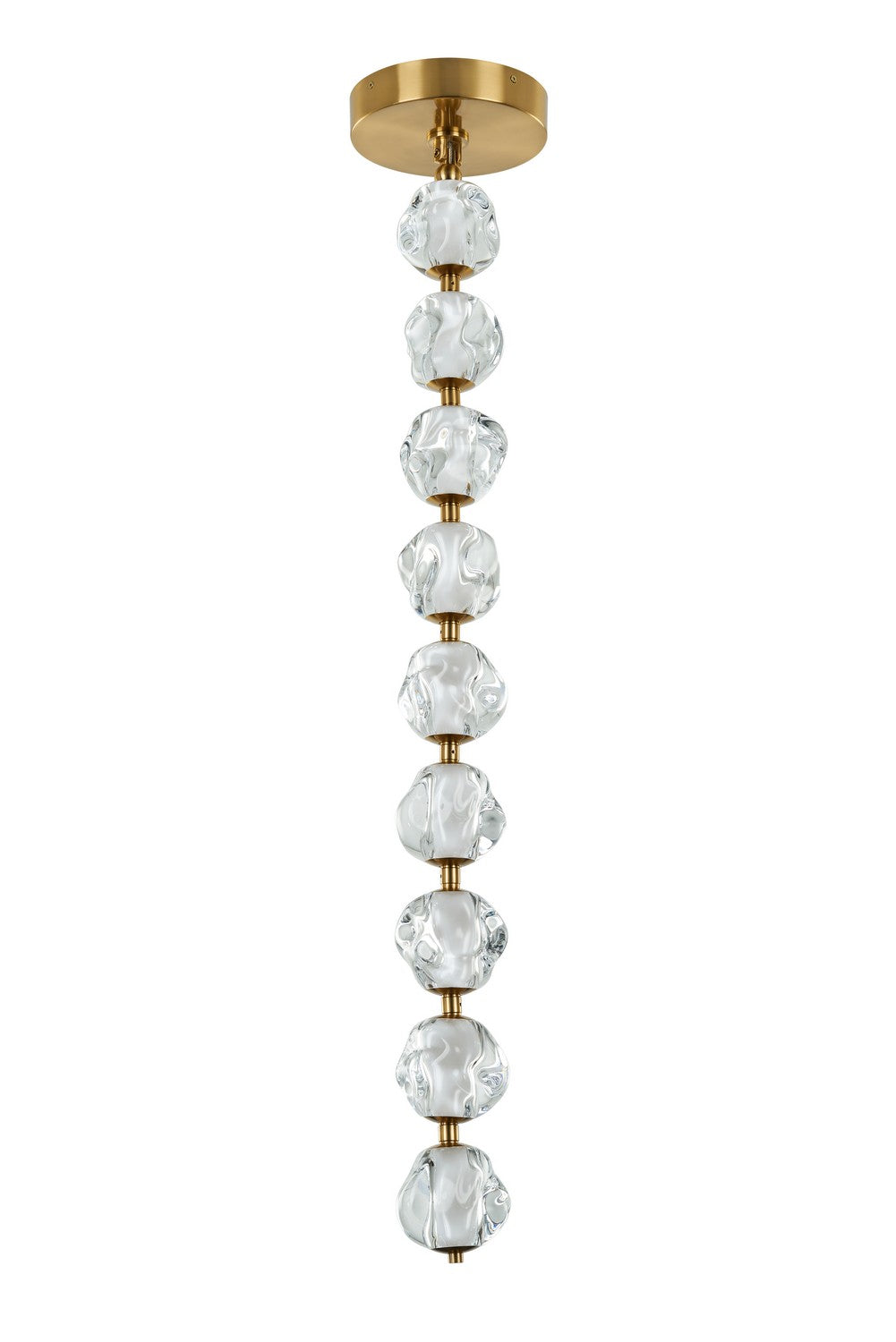 Jackie LED Pendant in Satin Brass