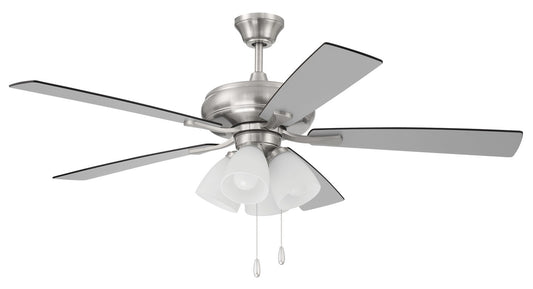 Eos Frost 4 Light 52" Ceiling Fan in Brushed Polished Nickel