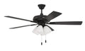 Craftmade - ECF114FB5-FBGW - 52" Ceiling Fan - Eos Frost 4 Light - Flat Black
