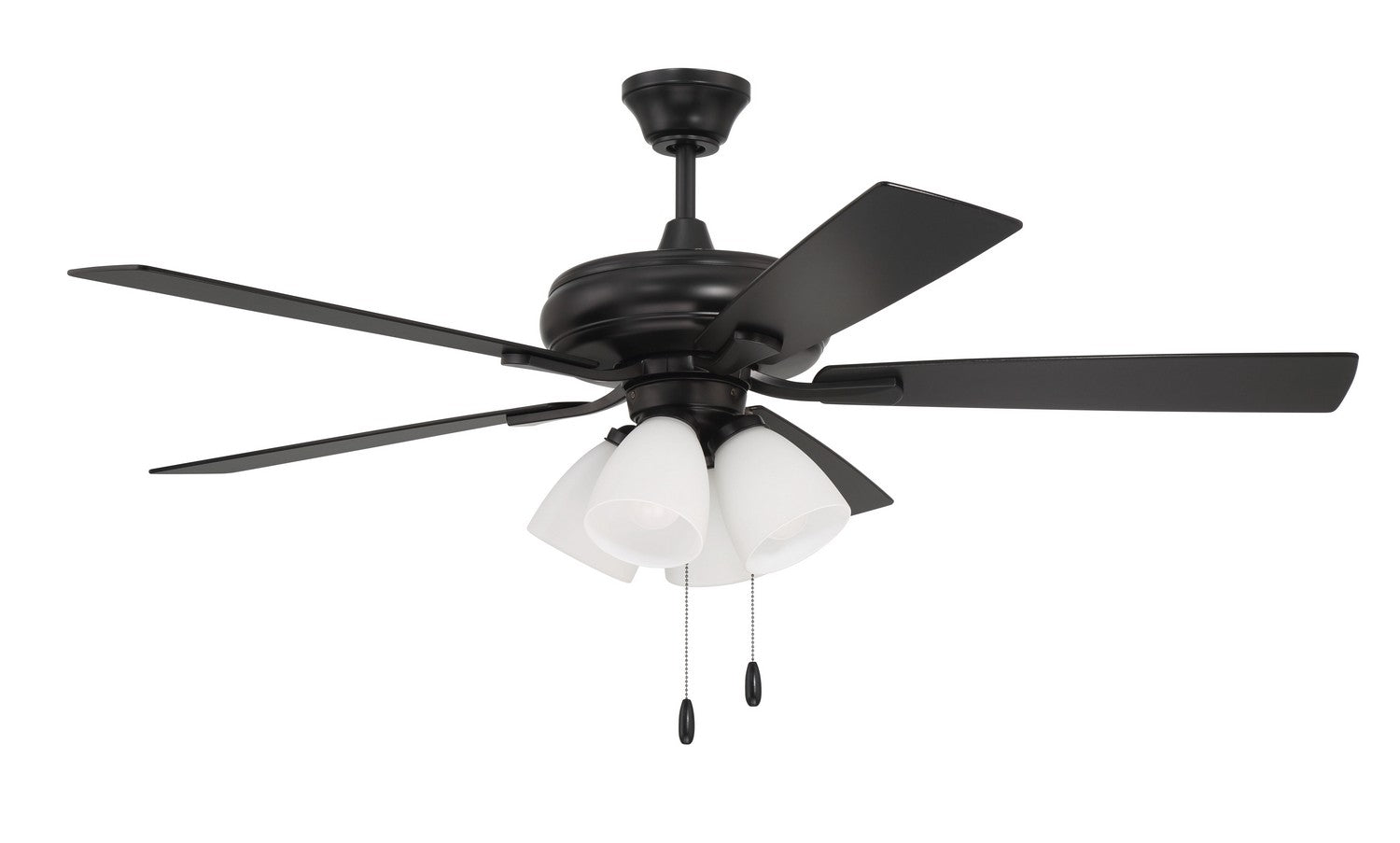 Craftmade - ECF114FB5-FBGW - 52" Ceiling Fan - Eos Frost 4 Light - Flat Black