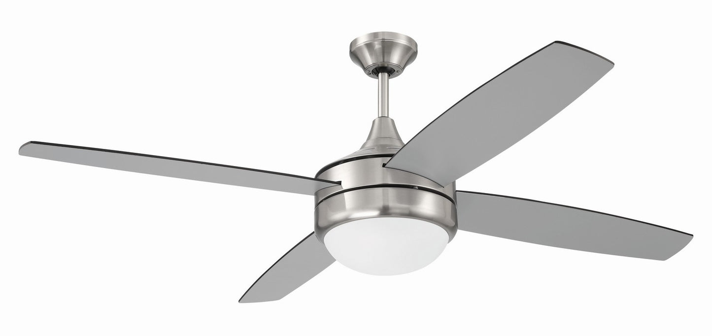 Craftmade - PHZ52BNK4-BNGW - 52" Ceiling Fan - Phaze II 4- Blade - Brushed Polished Nickel