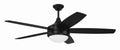 Craftmade - PHZ52FB5 - 52" Ceiling Fan - Phaze II 5- Blade - Flat Black