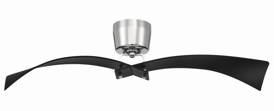 Tern 52" Ceiling Fan in Flat Black / Polished Nickel