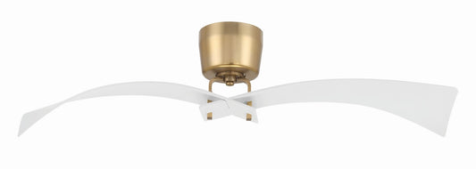 Tern 52" Ceiling Fan in White/Satin Brass
