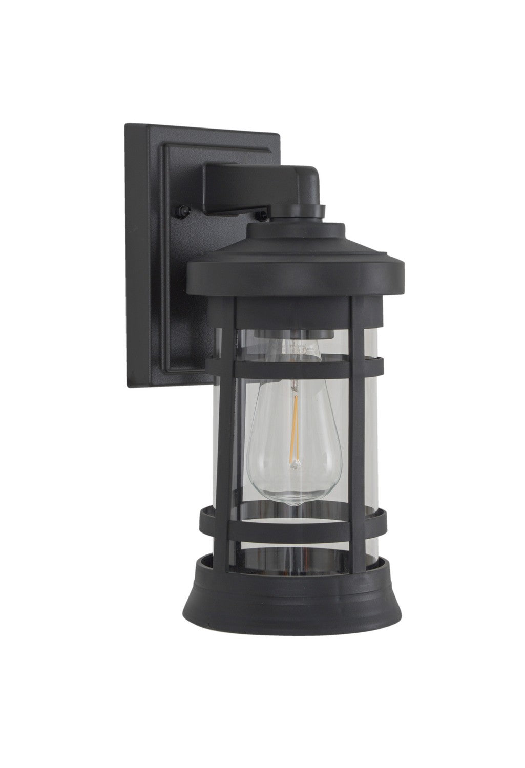 Resilience Lanterns One Light Outdoor Lantern in Textured Black