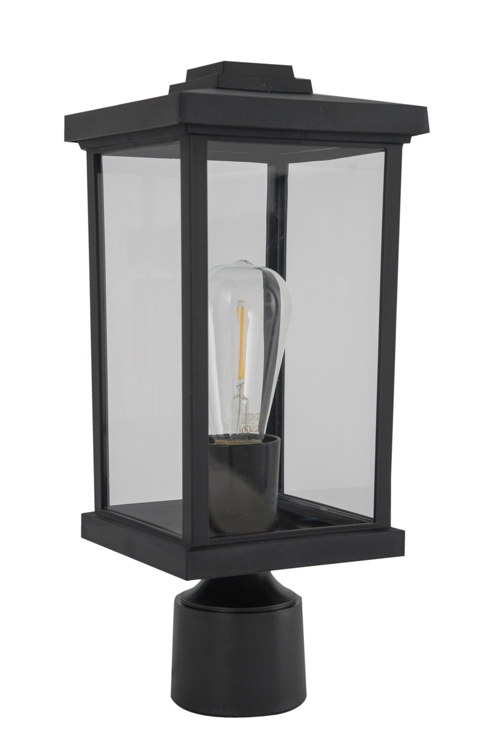 Resilience Lanterns One Light Post Mount in Textured Black