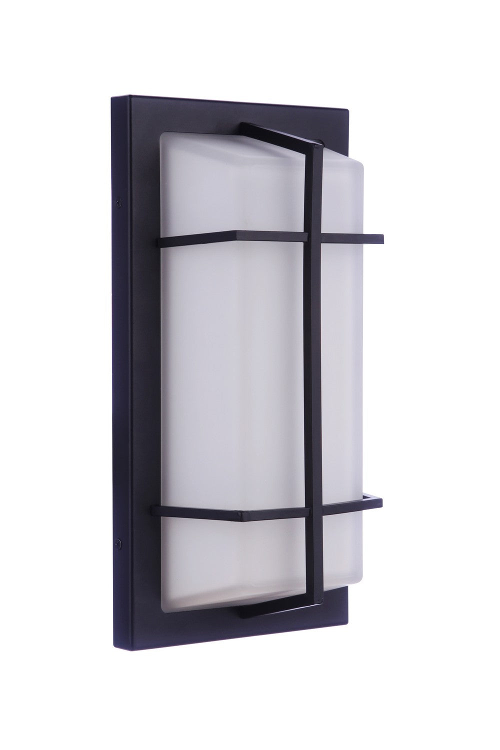 Bulkhead Rectangular Two Light Outdoor Bulkhead in Textured Black