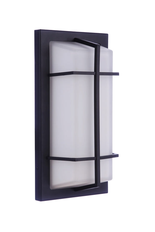 Bulkhead Rectangular Two Light Outdoor Bulkhead in Textured Black