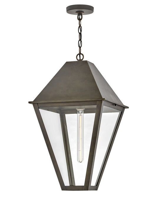 Endsley LED Hanging Lantern in Blackened Brass