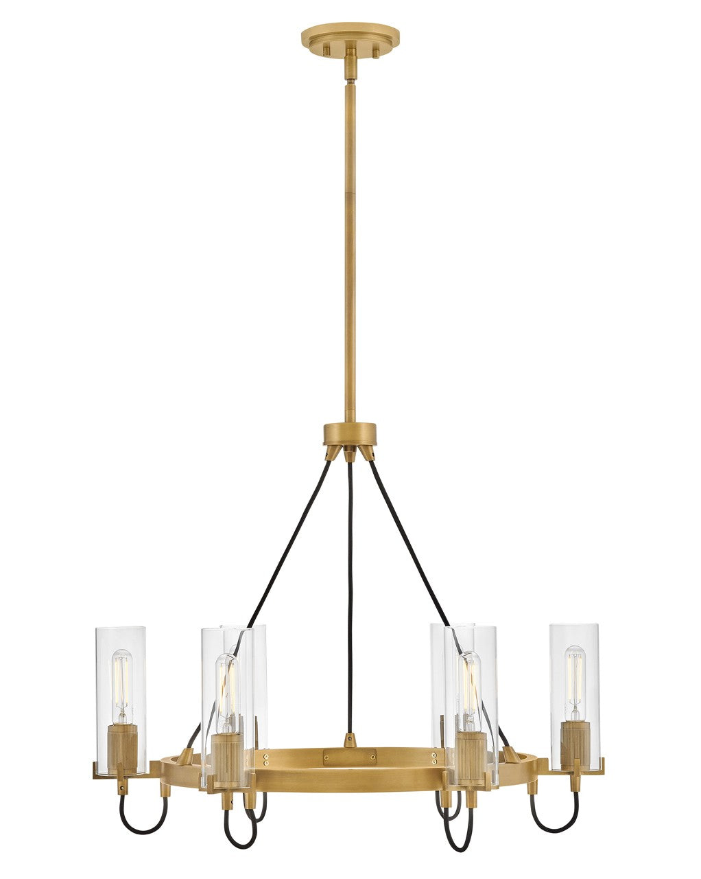 Ryden LED Chandelier in Heritage Brass