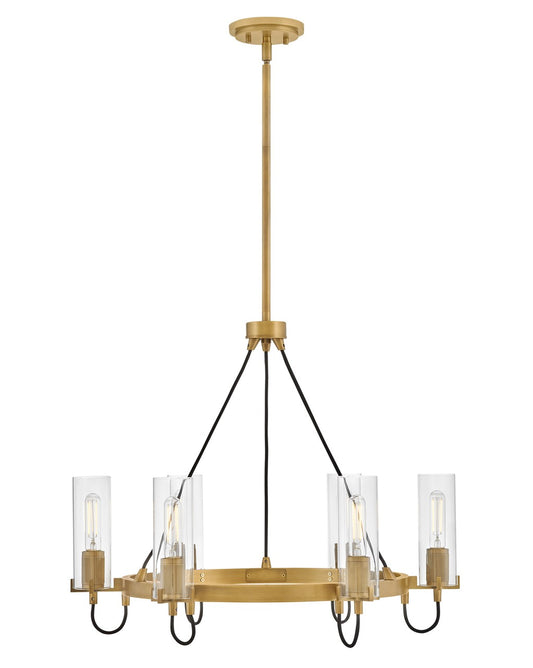 Ryden LED Chandelier in Heritage Brass