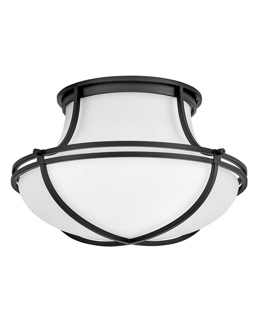 Saddler LED Flush Mount in Black
