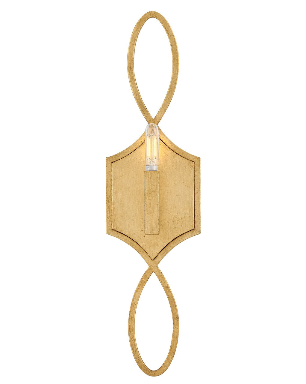 Leona LED Wall Sconce in Distressed Brass