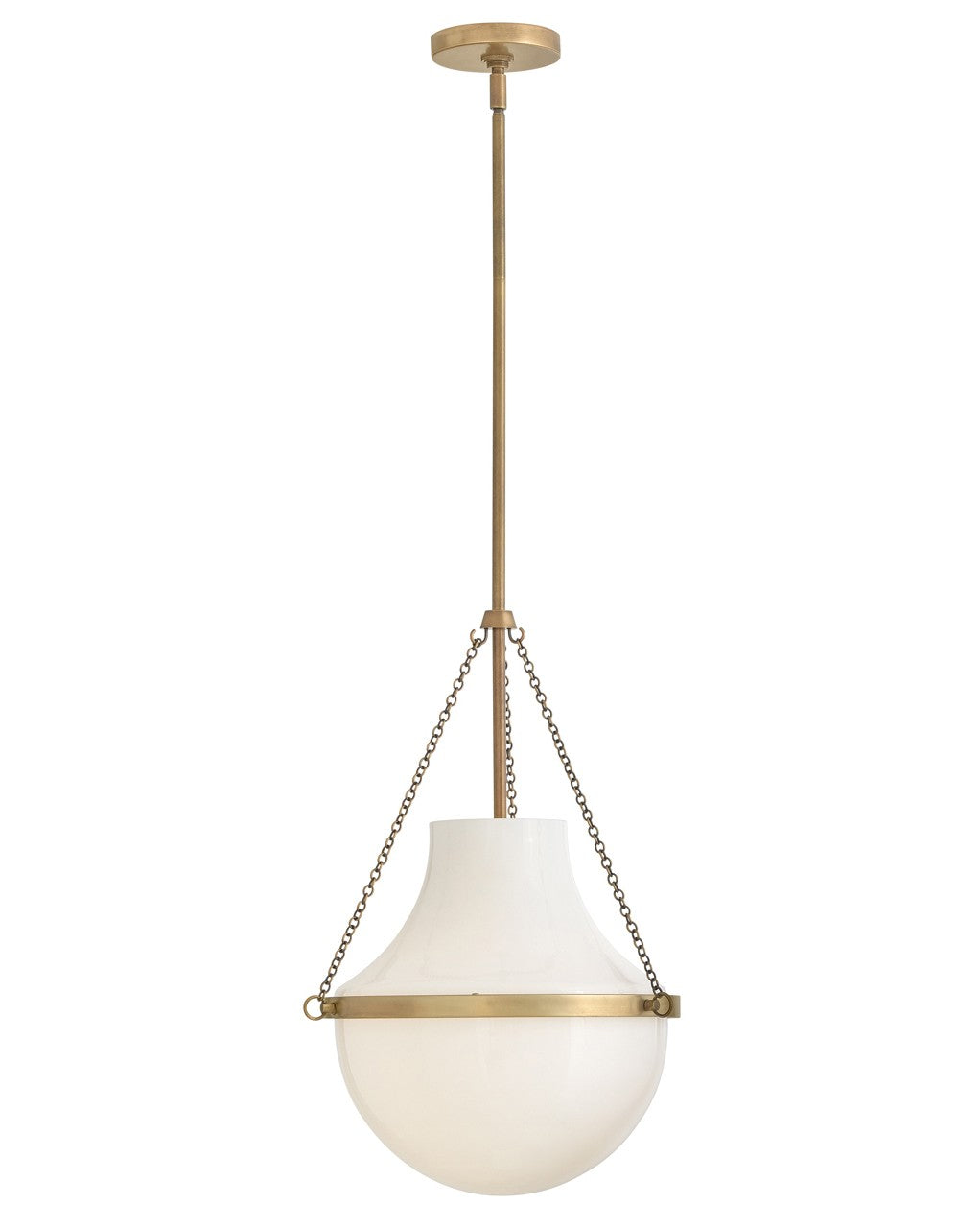 Collins LED Pendant in Heritage Brass
