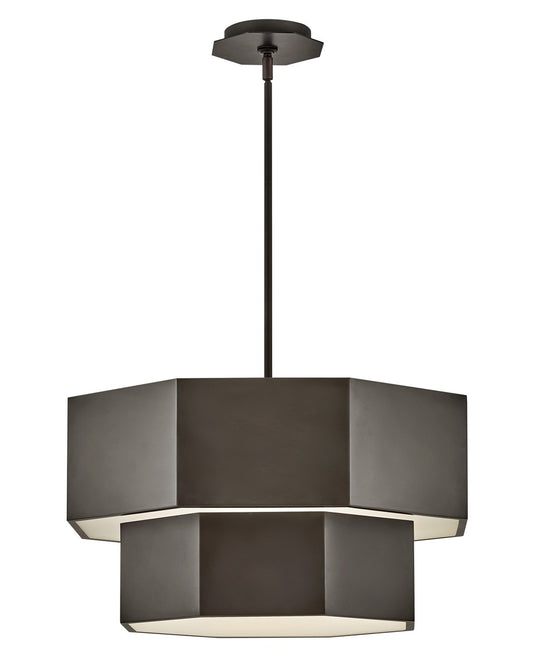 Facet LED Chandelier in Black Oxide