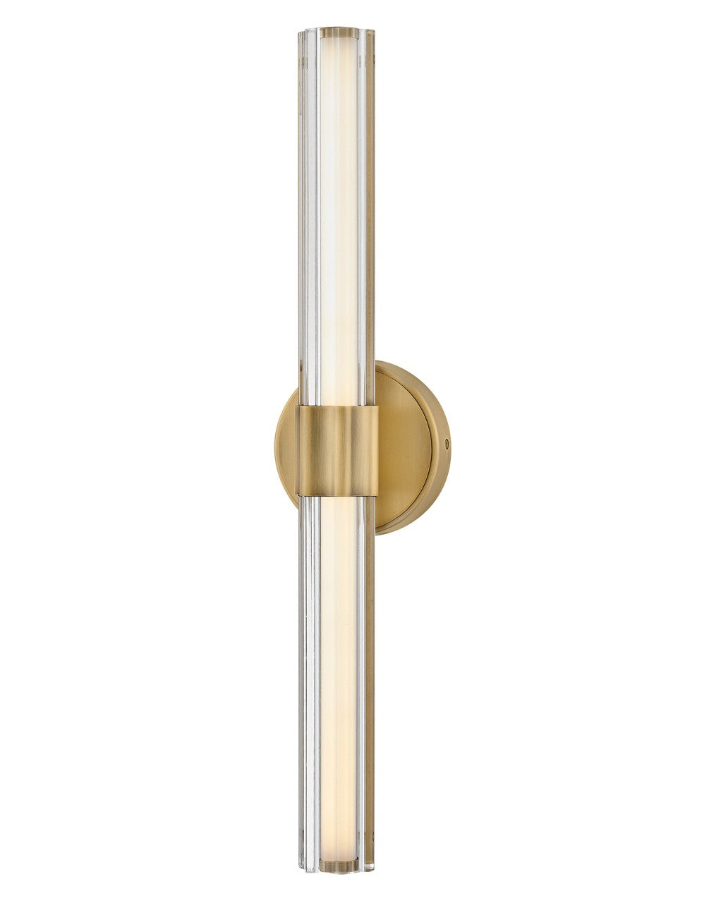 Georgette LED Vanity in Lacquered Brass