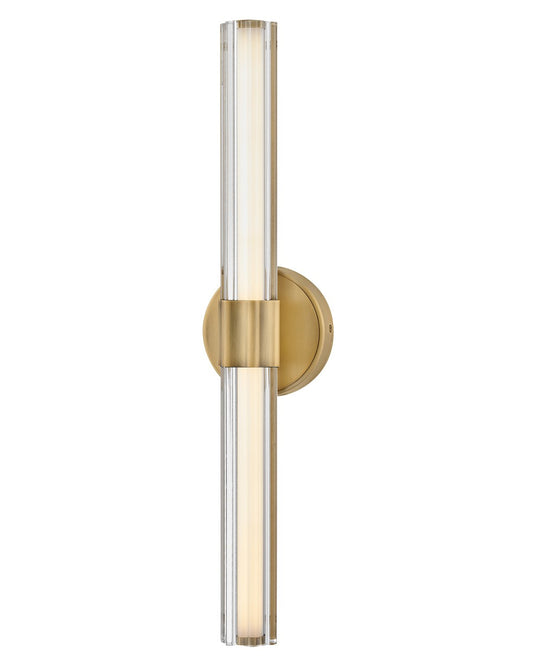 Georgette LED Vanity in Lacquered Brass