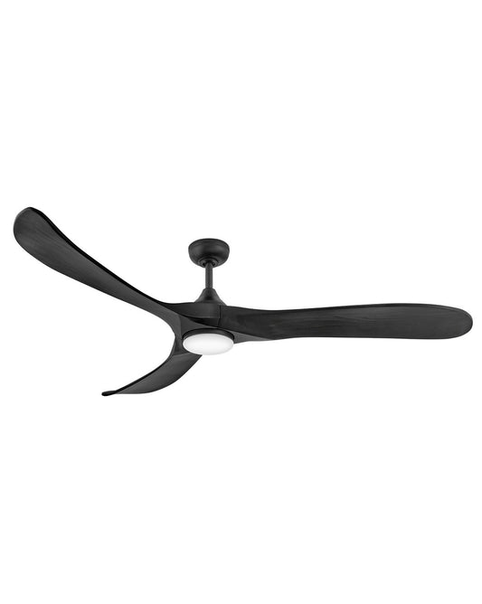 Swell Illuminated 72"Ceiling Fan in Matte Black