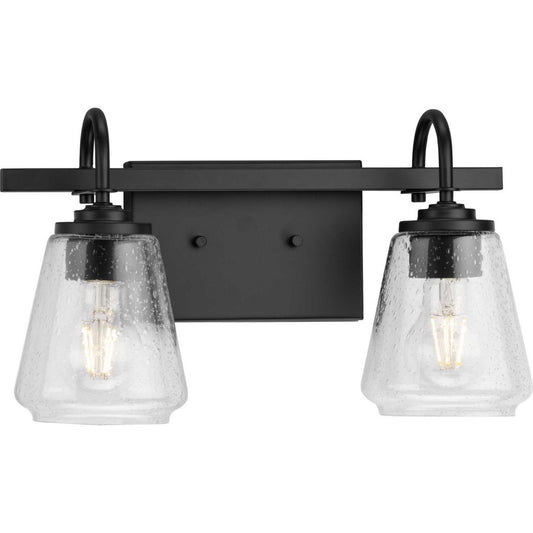 Martenne Two Light Bath & Vanity in Matte Black