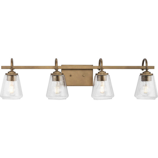Martenne Four Light Bath & Vanity in Aged Bronze