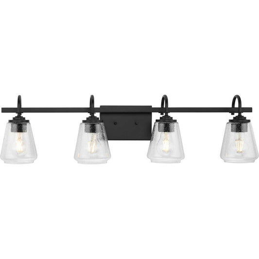 Martenne Four Light Bath & Vanity in Matte Black