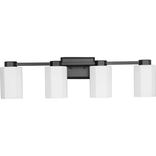 Estrada Four Light Bath & Vanity in Matte Black