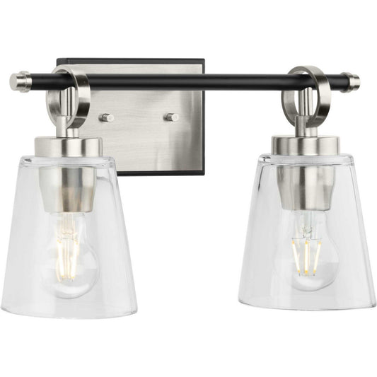 Cassell Two Light Bath & Vanity in Brushed Nickel