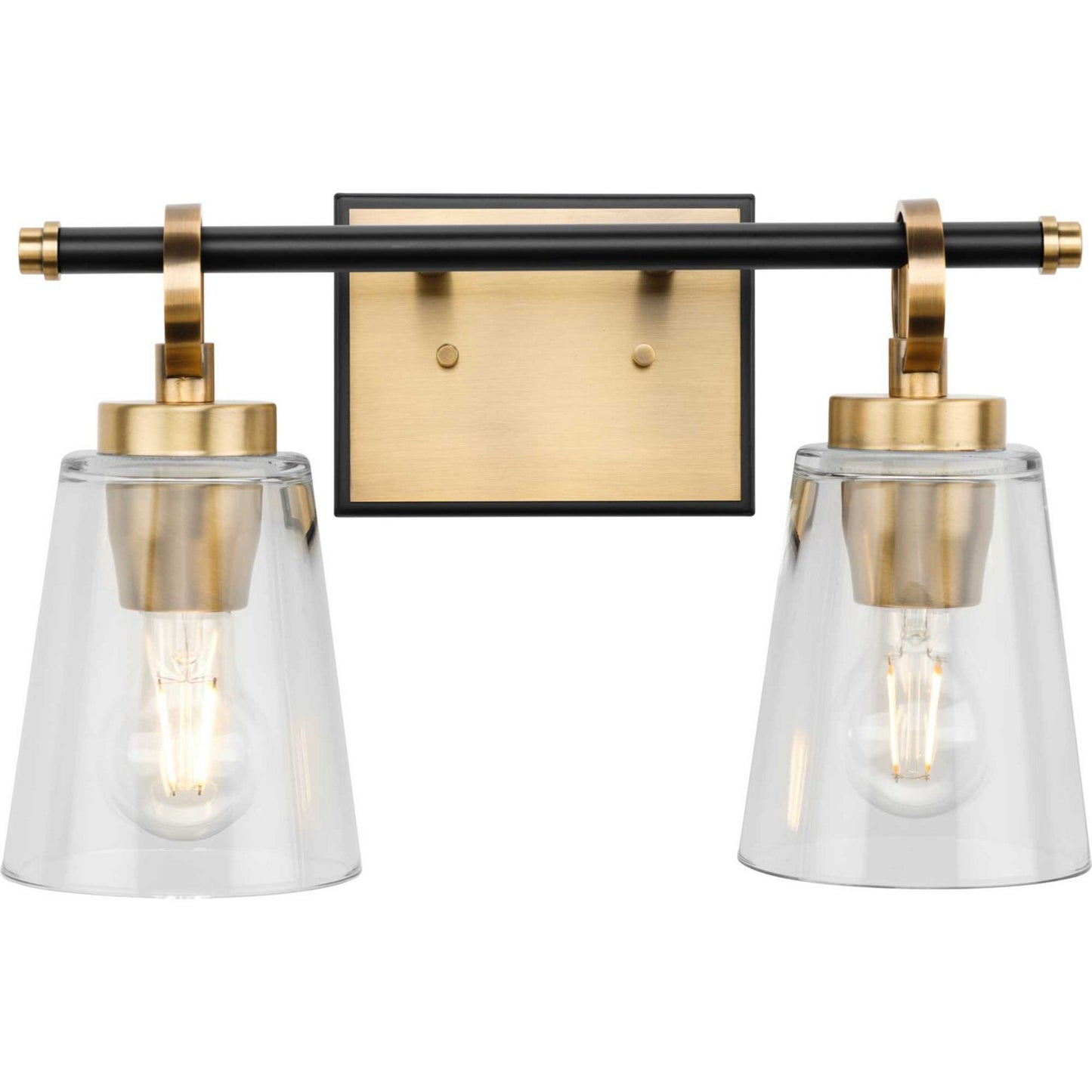 Cassell Two Light Bath & Vanity in Vintage Brass