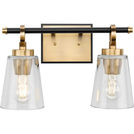 Cassell Two Light Bath & Vanity in Vintage Brass