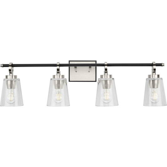 Cassell Four Light Bath & Vanity in Brushed Nickel