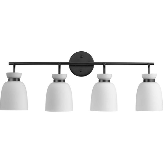 Lexie Four Light Bath & Vanity in Matte Black