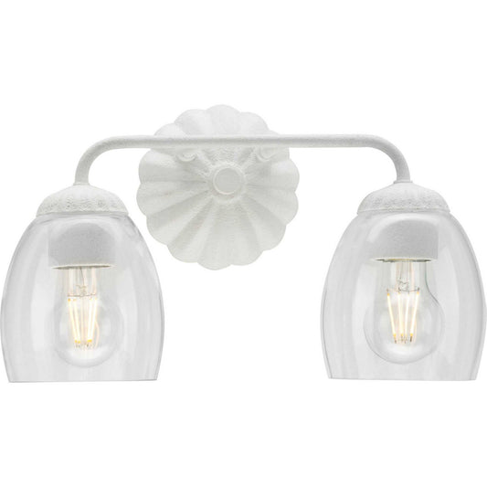 Quillan Two Light Bath & Vanity in White Plaster